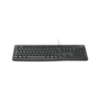 Logitech K120 / Full-Size, Spill-Resistant, USB Plug-and-Play, Full-Size, Spill-Resistant, Curved Space Bar Wired USB Desktop Keyboard