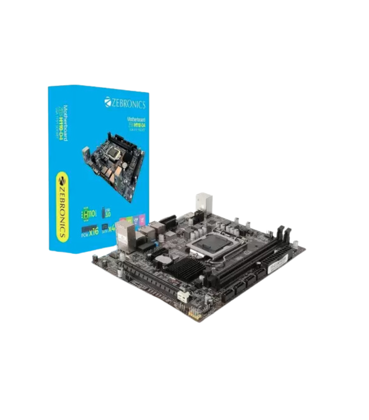 ZEBRONICS H110 Motherboard with M.2 Nvme Slot Motherboard  (Brown)